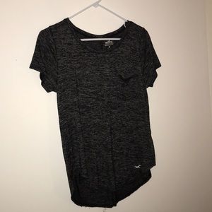 Black and Gray Hollister Basic Tee